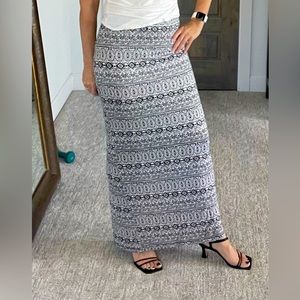 Black & White Maxi Skirt